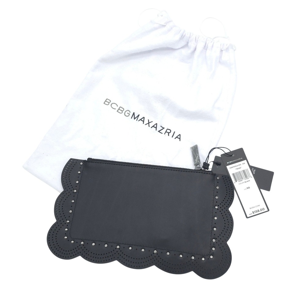 BCBGMAXAZRIA Women Scalloped Studded Clutch NS